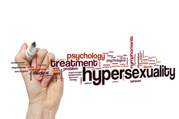 Hypersexuality word cloud concept