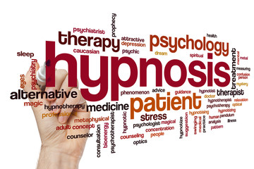 Hypnosis word cloud - obrazy, fototapety, plakaty