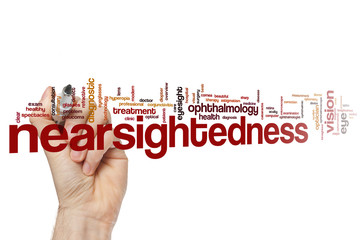 Nearsightedness word cloud