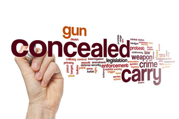 Concealed carry word cloud concept