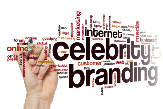 Celebrity branding word cloud concept