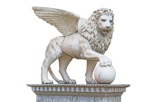 Winged lion statue, symbol include path