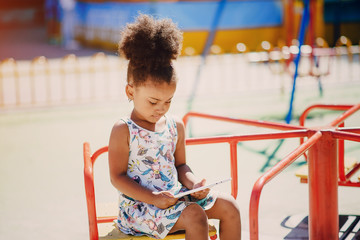 little girl on a walk