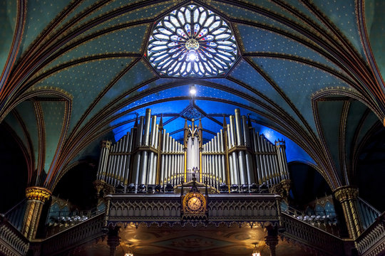 Huge organ in basilica