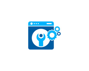 Repair Laundry Logo Design Template