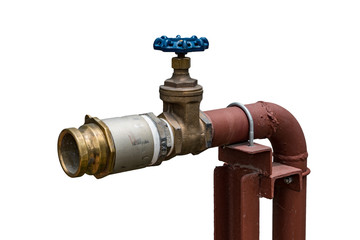 Fire hydrant with blue valve