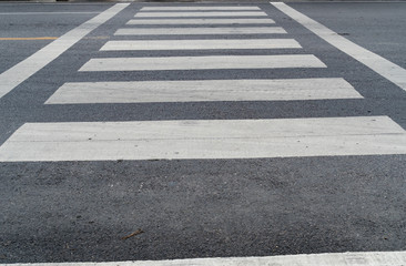 Crosswalk on asphalt road