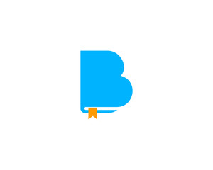 Book Letter B Initial Logo Design Template