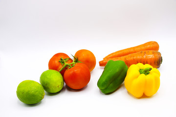 vegetable on white background