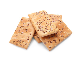 Cereal cookies on white background