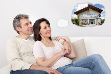 Obraz premium Couple Dreaming Of Having Their Own House