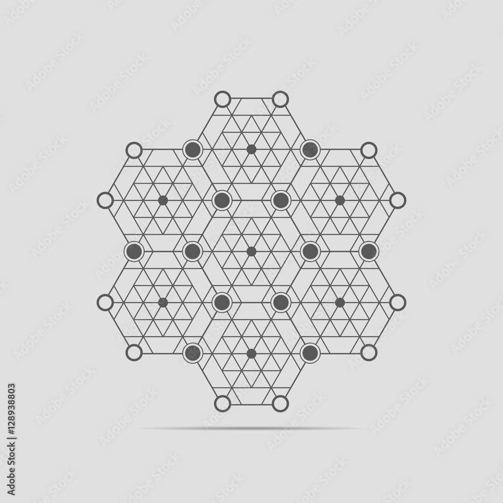 Poster abstract technology element.communication element.science.