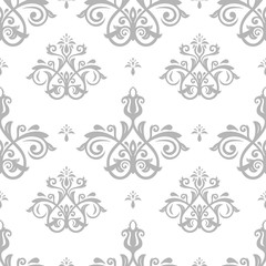 Oriental classic pattern. Seamless abstract background with repeating elements. Light silver pattern