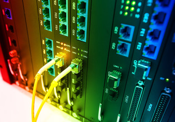 Fiber optic connecting on core network swtich