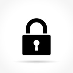 padlock icon on white background