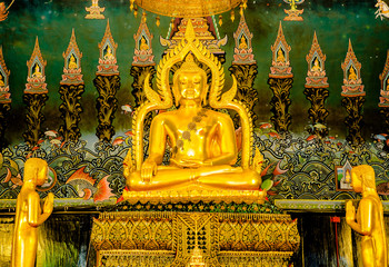 Buddha statue Wat Thaluang Phichit Thailand.