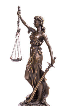 Statue of justice, law concept