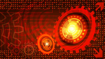 Technology background of red, orange and yellow shades