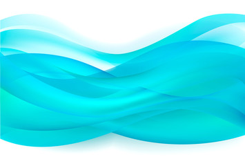 Beautiful blue background of stylized waves