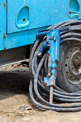 Old handheld hydraulic hammer