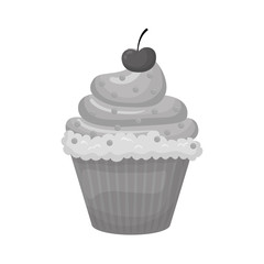 Delicious cupcake dessert icon vector illustration graphic design