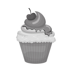 Delicious cupcake dessert icon vector illustration graphic design