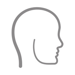 Human head silhouette icon vector illustration graphic design