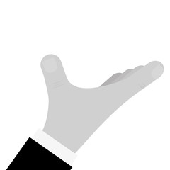 Human hand silhouette icon vector illustration graphic design