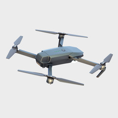 drone isolated on white. 3d rendering