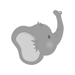 Baby elephant cartoon icon vector illustration graphic design