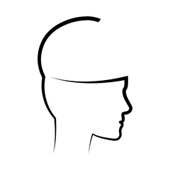 Human head silhouette icon vector illustration graphic design