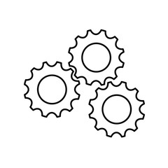 Gear cog wheel icon vector illustration graphic design