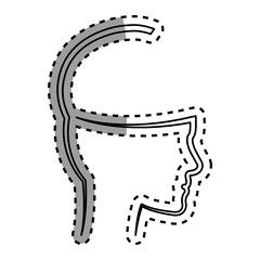 Human head silhouette icon vector illustration graphic design