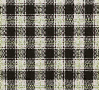 Plaid cotton fabric for background or texture