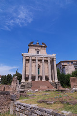 Fototapeta na wymiar Roman Forum in Rome Italy