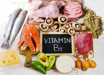 Abwaschbare Fototapete Foods Highest in Vitamin B5 (Pantothenic Acid) © bit24