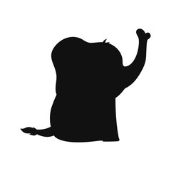 Baby elephant cartoon icon vector illustration graphic design