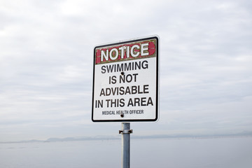 Notice Swimming Is Not Advisable in This Area