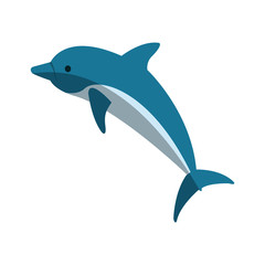 Dolphin icon. Sea life ecosystem fauna and ocean theme. Isolated design. Vector illustration