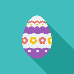 Easter Egg Icon Vector. Flat icon isolated on the white background. Editable EPS file. Vector illustration.
