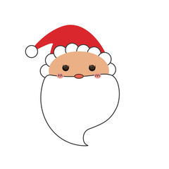 Santa claus xmas cartoon icon vector illustration graphic design