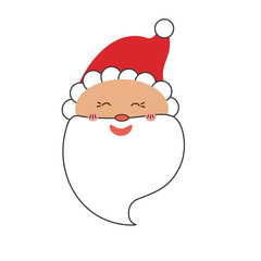 Santa claus xmas cartoon icon vector illustration graphic design