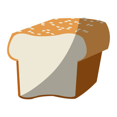 Bread icon. Healthy organic fresh and natural food theme. Isolated design. Vector illustration