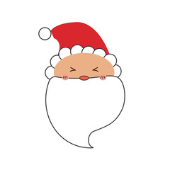 Santa claus xmas cartoon icon vector illustration graphic design