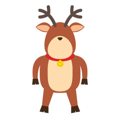 Reindeer xmas cartoon icon vector illustration graphic design