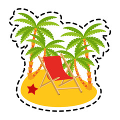 Palm tree icon. Nature plant and summer season theme. Isolated design. Vector illustration