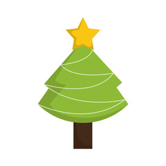 xmas pine tree icon vector illustration graphic design