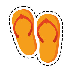 Sandals icon. Shoes fashion footwear and beach theme. Isolated design. Vector illustration