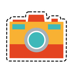 Camera icon. Device gadget technology and photography theme. Isolated design. Vector illustration