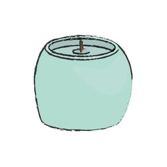 decorative candle spa icon vector illustration graphic design